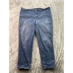 Style & Co‎ Denim Woman Jeans Tummy Control Tapered Leg  Womens Plus Sz 20W Blue